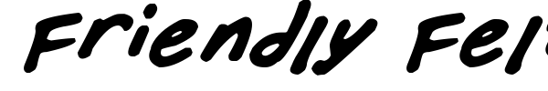 Friendly Felt Tips font preview